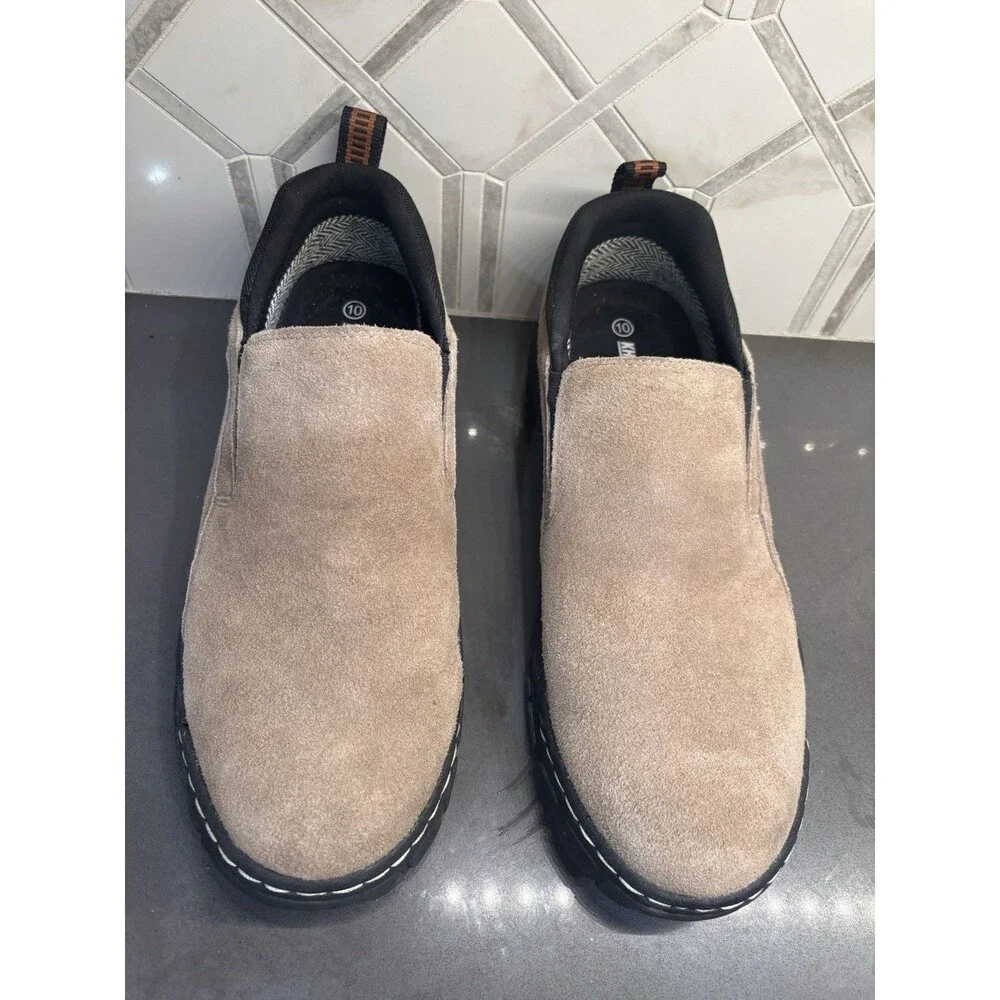 Khombu Men’s Slip-On Liam Memory Foam Shoes Tan Suede Size 10M